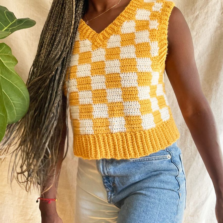 Crochet Vest with squares
