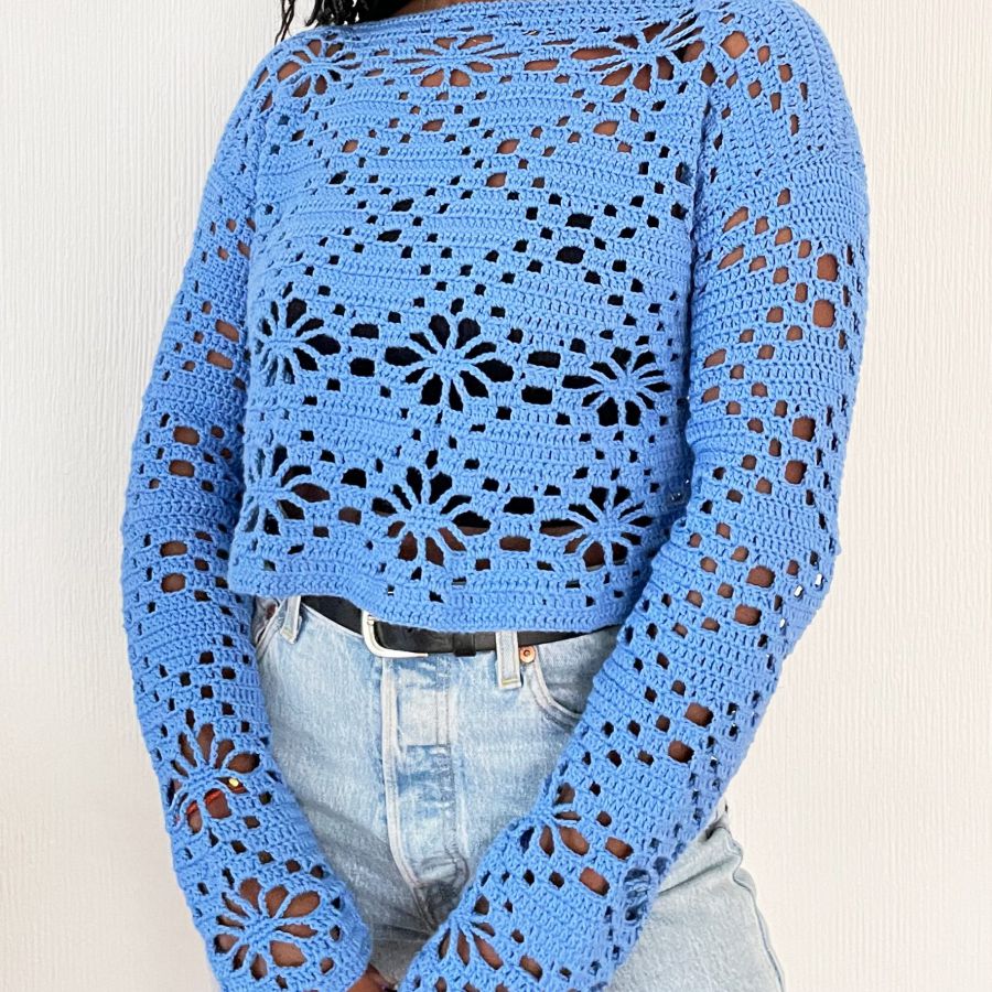 Crocheted Floral Top
