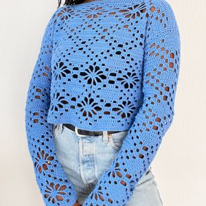 Crocheted Floral Top