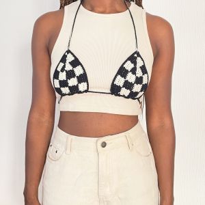 Crocheted bikini top