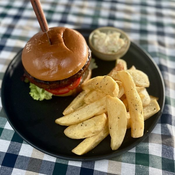 Savory Black Angus Burger in Paphos Home
