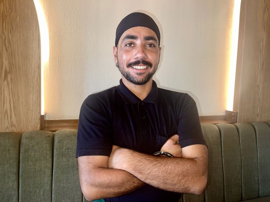 Balraj Deep Singh Waiter Balraj brings the spice n