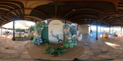 Elegant Outdoor Table Setting with Sea View