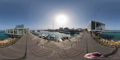 360 degree image of old port of limassol